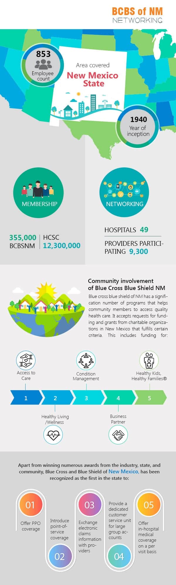 BCBS of NM: A comprehensive description of the Blue Cross Blue Shield on New Mexico- its inception, its function, etc…